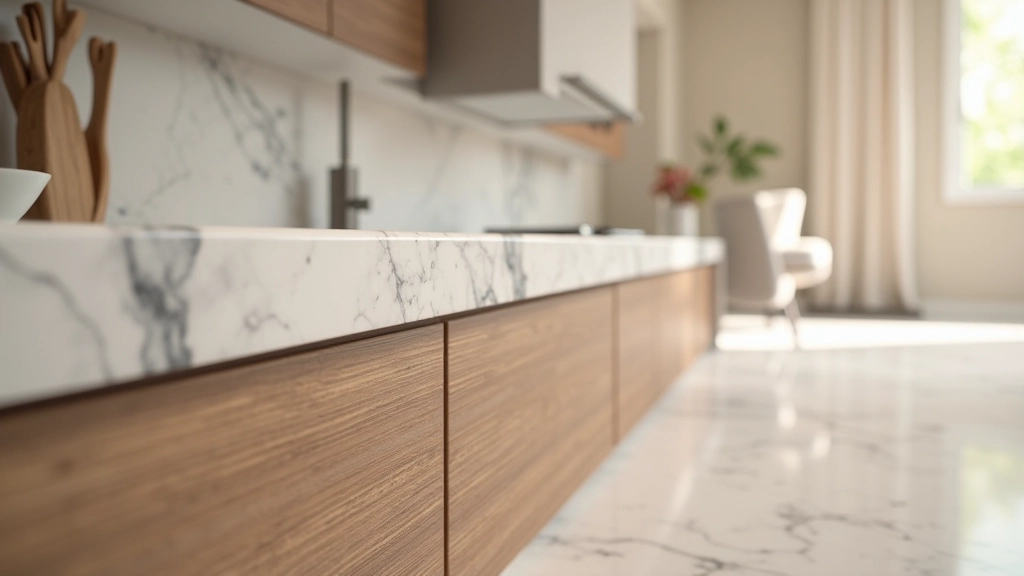 Materiali naturali per cucina: legno massello, marmo, pietra naturale in dettagli di design
